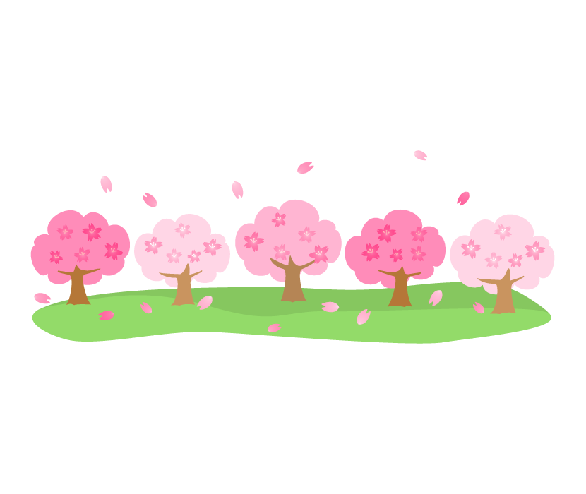 桜並木のイラスト02