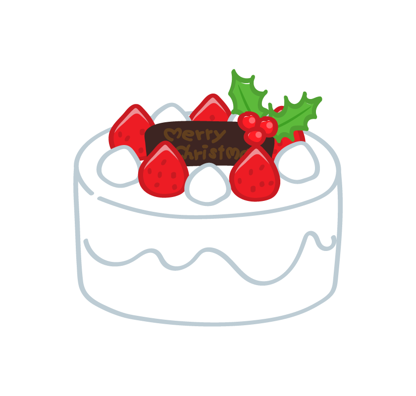 クリスマスケーキのイラスト フリー素材 イラストミント