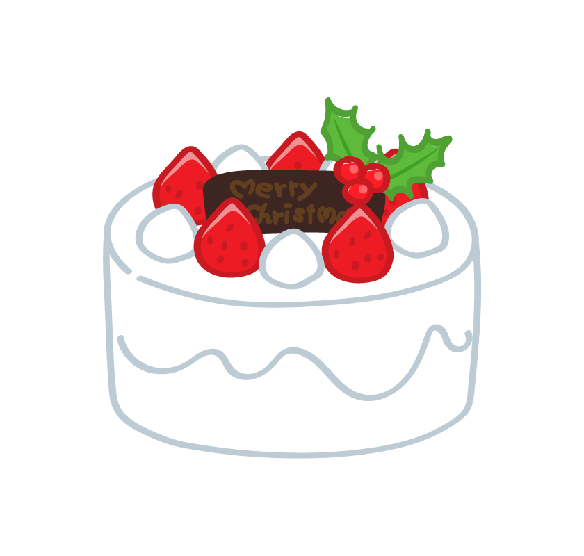 クリスマスケーキのイラスト