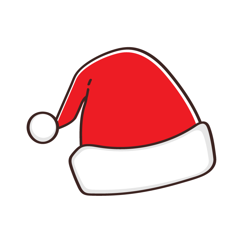 クリスマス・サンタ帽子のイラスト_02