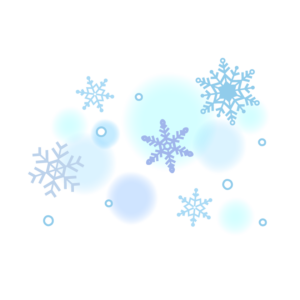 雪の結晶のふんわり水色のイラスト
