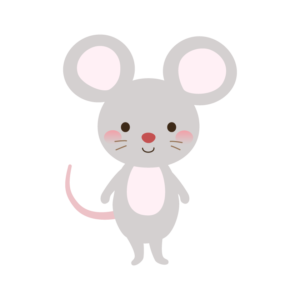 かわいいネズミのイラスト