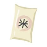 袋入りのお米のイラスト